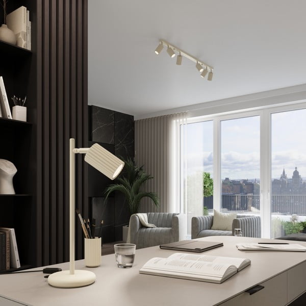 Kremno bela namizna svetilka (višina 43 cm) Gleam – Sollux-image-1