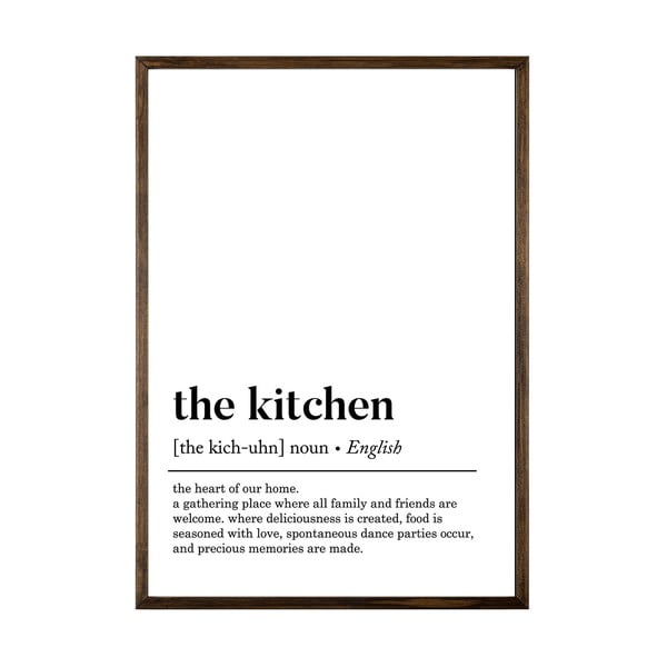 Plakat z okvirjem 50x70 cm Kitchen – Wallity