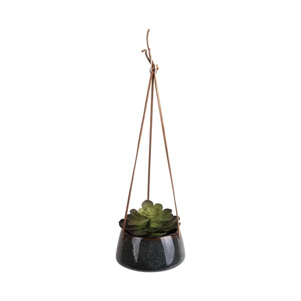 Temno zelen keramičen viseči lonec PT LIVING Unique, ø 20,5 cm-image-2