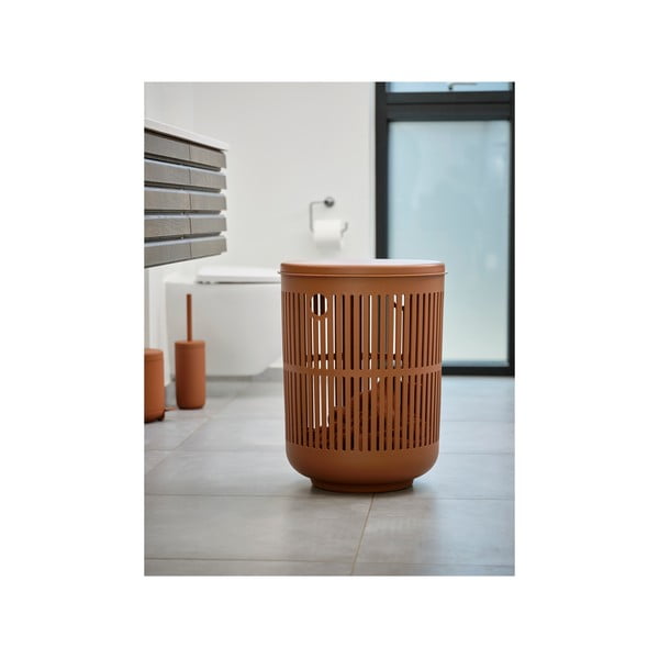 Oranžen plastičen koš za perilo 60 l Ume – Zone-image-4