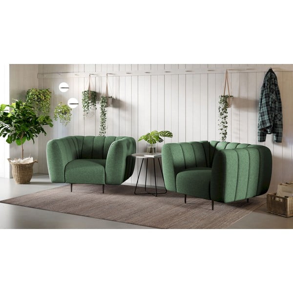 Temno zelen fotelj Shel – Ghado-image-4