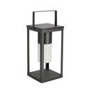 Črna LED lanterna s solarnim panelom/na USB (višina 38 cm) Solar – Bizzotto