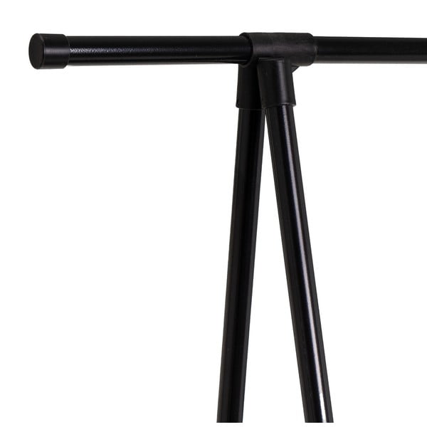 Črno kovinsko stojalo za oblačila na kolesih 84x43x156 cm – Casa Selección-image-1