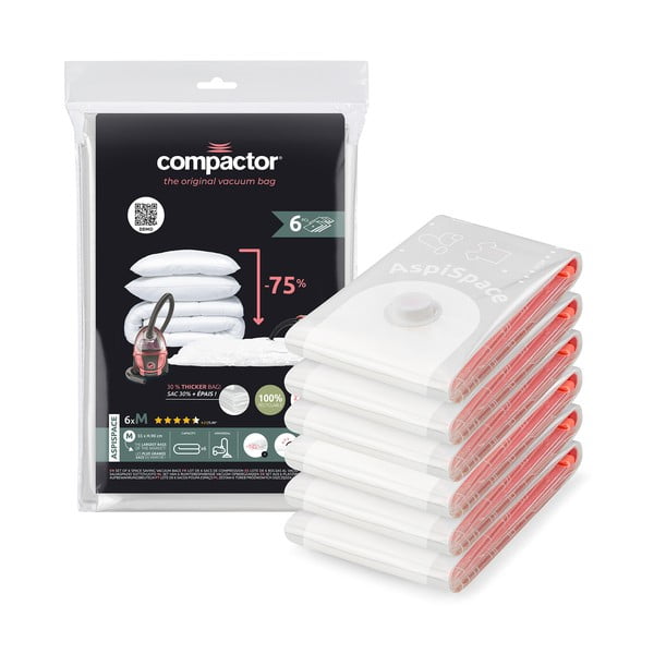 Vakuumske vreče za oblačila v kompletu 6 ks Vacuum M – Compactor