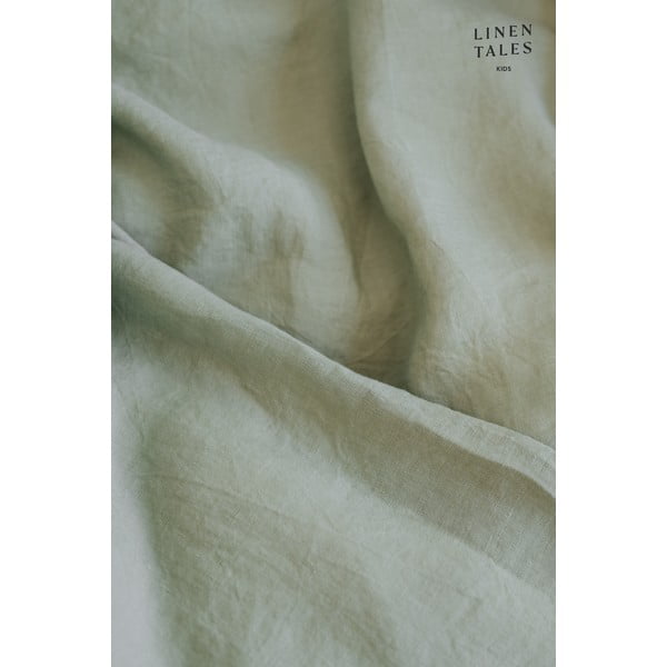 Zelena otroška lanena rjuha Linen Tales Nature, 60 x 120 cm-image-1