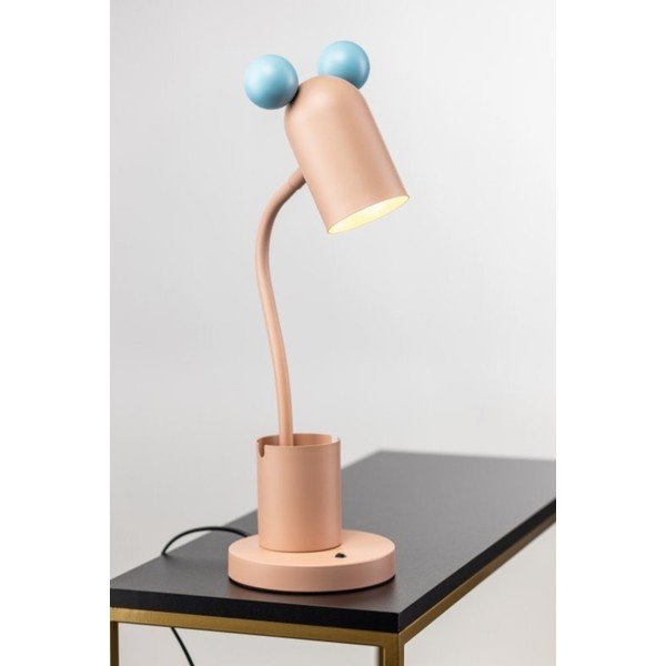 Svetlomodra-rožnata namizna svetilka s kovinskim senčilom (višina 50 cm) Mouse – GTV-image-1