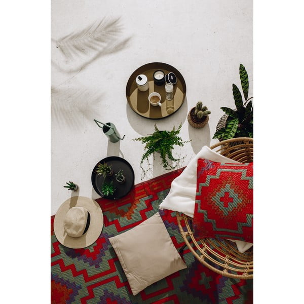 Oranžno-vijolična obojestranska zunanja preproga iz reciklirane plastike Fab Hab Lhasa Orange & Violet, 120 x 180 cm-image-3