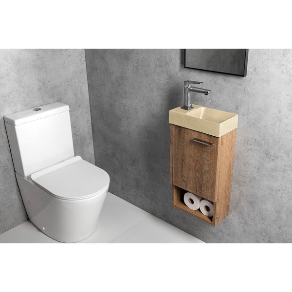 Kremno bel betonski manjši umivalnik 31x17 cm Piccolino – Sapho-image-4