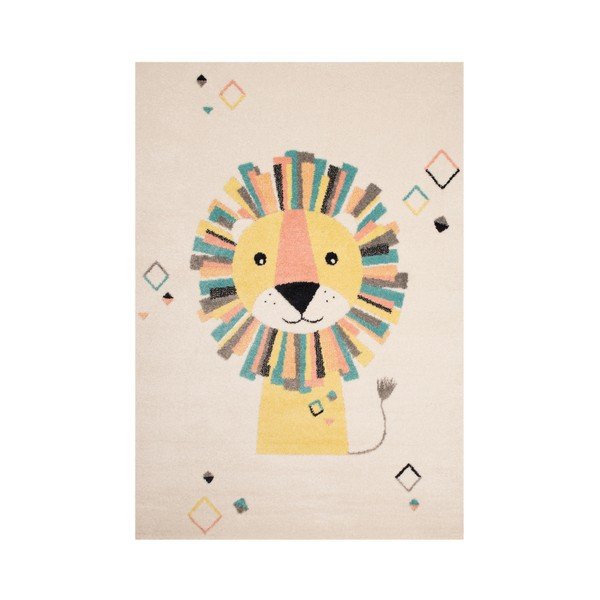 Bež in krem otroška rjava preproga Zala Living Lion, 120 x 170 cm