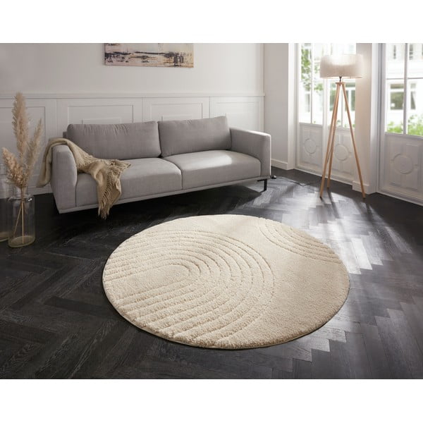 Krem bela preproga Mint Rugs Norwalk Fergus, ø 160 cm-image-1