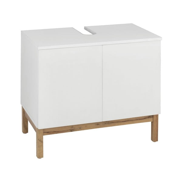 Bela omarica za pod umivalnik 56x35 cm Mirza – Støraa-image-1