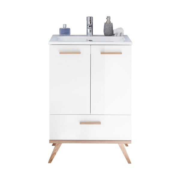 Bela omarica za pod umivalnik brez umivalnika 61x88 cm Set 923 - Pelipal