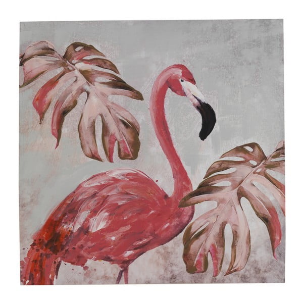 Stenska slika na platnu Gese Modern Style Flamingo Uno Cubico, 100 x 100 cm