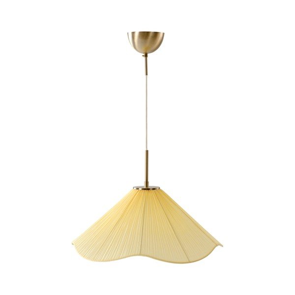 Rumena tekstilna viseča svetilka ø 50 cm Lunaria – Jotex