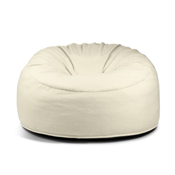 Kremno bela vreča za sedenje iz tkanine bouclé Om 135 – SLOWDOWN-image-2