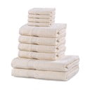 Komplet 8 svetlo- krem brisač in 2 kopalnih brisač DecoKing Marina Ecru