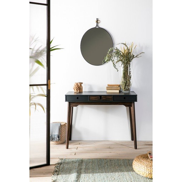 Siva konzolna mizica z nogami iz borovega lesa Marckeric Kiara-image-1