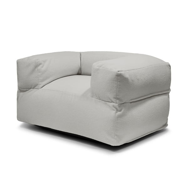 Svetlo siva vreča za sedenje iz tkanine bouclé MooG – SLOWDOWN