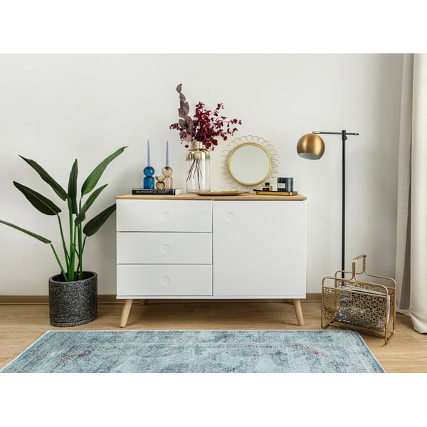 Modra preproga iz viskoze Universal Lara Aqua, 120 x 170 cm-image-1