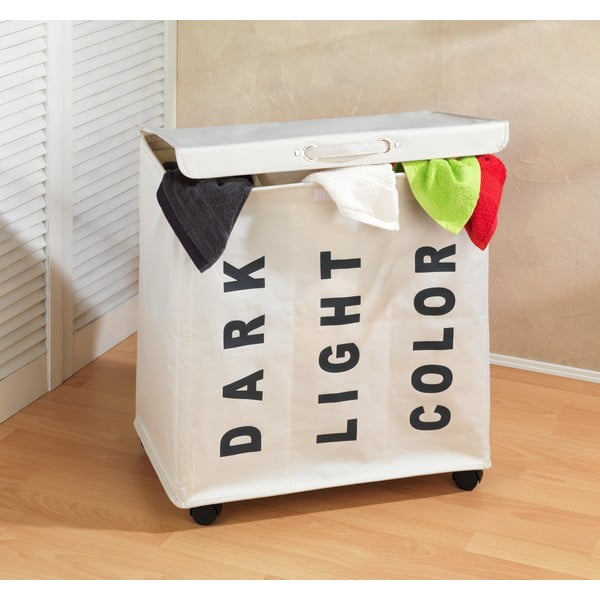 Bež koš za perilo s 3 predali Wenko Trivo, 117,6 l-image-1