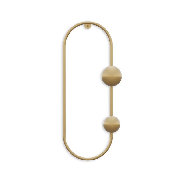 Kovinski stenski obešalnik v zlati barvi Dama – Kalune Design