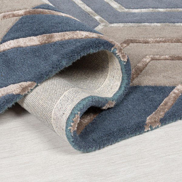 Modra volnena preproga Flair Rugs Harlow, 160 x 230 cm-image-1
