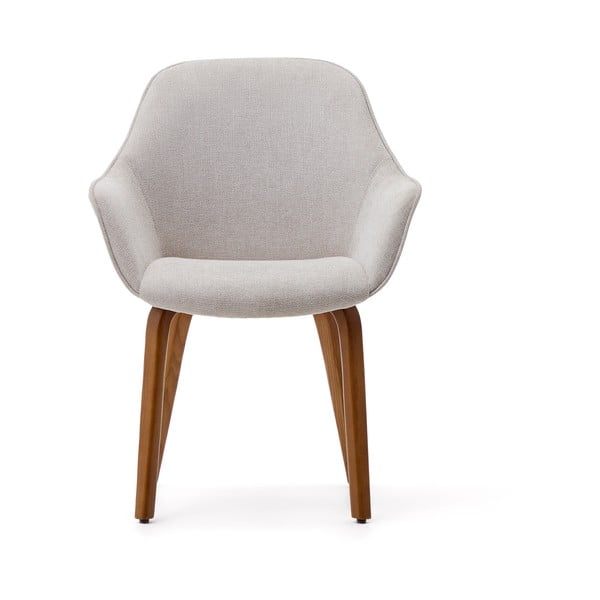 Bež oblazinjen jedilni stol Aleli – Kave Home-image-4