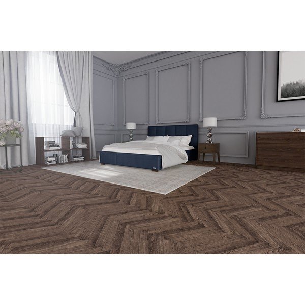 Temno modra zakonska postelja Guy Laroche Home Allure, 160 x 200 cm-image-3