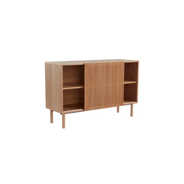 Omarica v jesenovem dekorju z drsnimi vrati v naravni barvi 124x80x45 cm Sion – Jotex-image-2