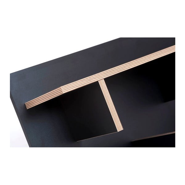 Črn stenski regalni sistem TemaHome Bern, 230 x 90 cm-image-2