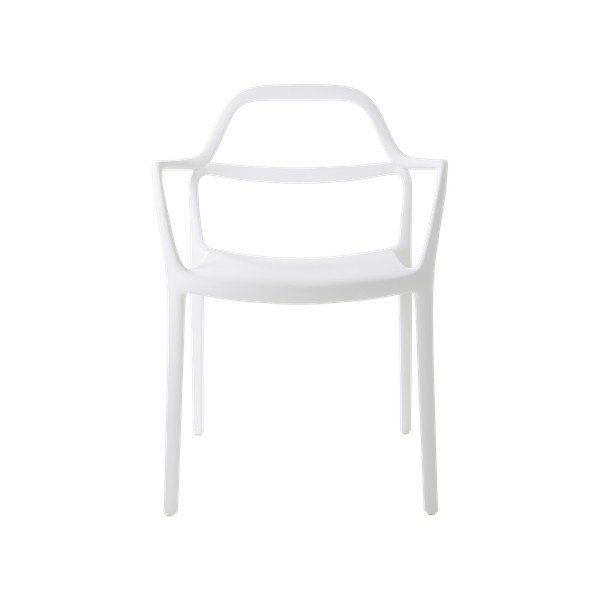 Beli plastični jedilni stoli v kompletu z nasloni za roke/z možnostjo nalaganja 2 ks Karlaby – Jotex-image-3