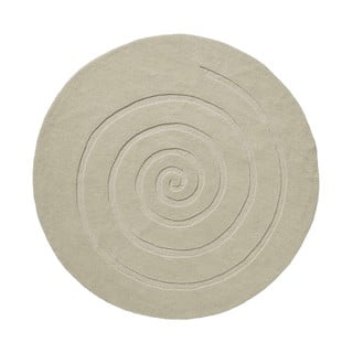 Krem-bela volnena preproga Think Rugs Spiral, ⌀ 180 cm