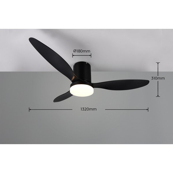 Mat črna LED stropna svetilka ø 132 cm Göteborg – Reality-image-4