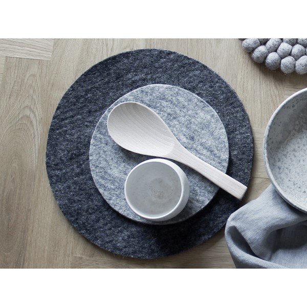Antracino siv podstavek iz volnenega filca Wooldot Felt Coaster, ⌀ 30 cm-image-1