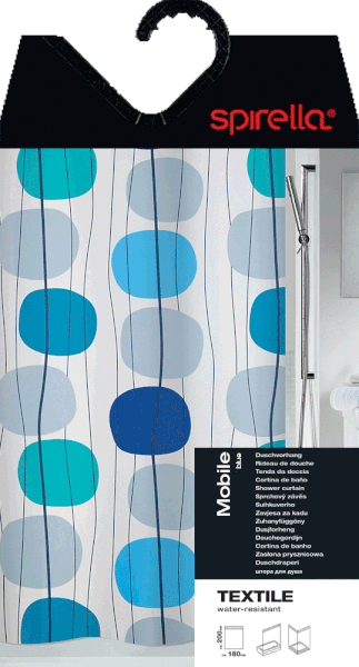 Zavesa za tuš 180x200 cm Mobile – Spirella-image-1