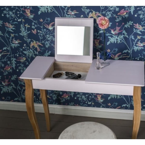 Bela toaletna mizica z ogledalom Ragaba Dressing Table, dolžina 85 cm-image-1
