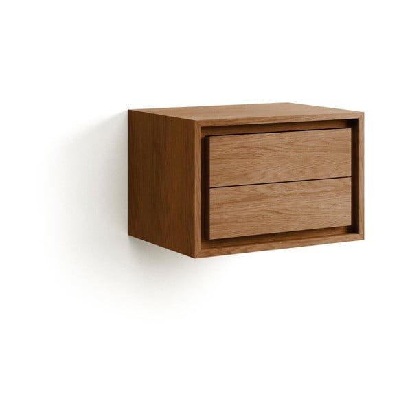 Rjava stenska omarica za pod umivalnik iz masivnega tika 60x40 cm Kenta – Kave Home-image-4