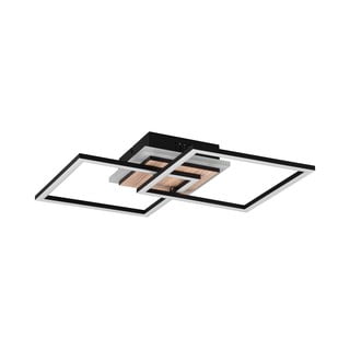 Črna/rjava LED zatemnitvena stropna svetilka 28x57 cm Giro – Trio