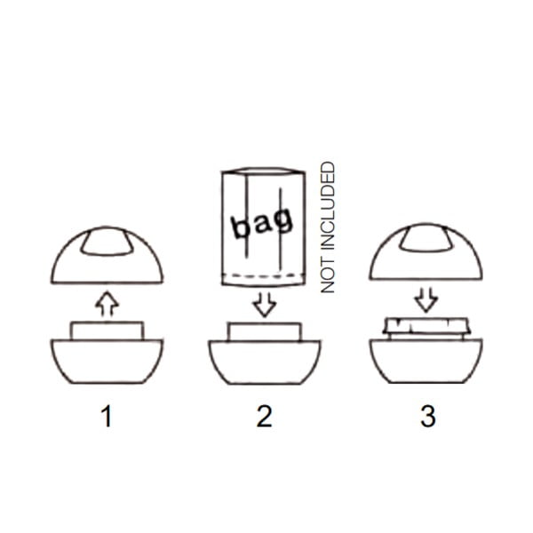 Bel plastičen koš za smeti 1 l Bowl – Spirella-image-3