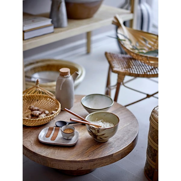 Bež-bela steklenica z zamaškom Bloomingville Masami, 600 ml-image-1