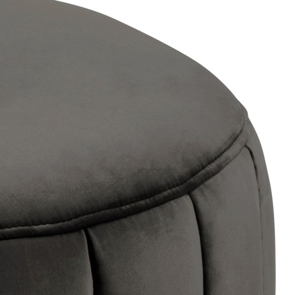 Rjavo-siv žameten puf Actona Doria, ⌀ 60 cm-image-2