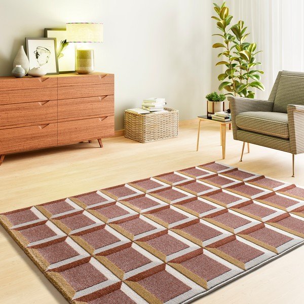 Preproga v barvi terakote 200x290 cm Amara – Universal-image-1