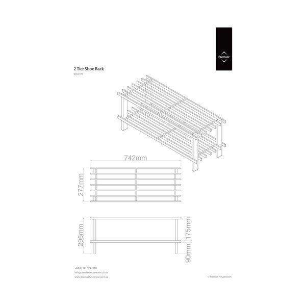 Omarica za čevlje iz masivne cedre v naravni barvi – Premier Housewares-image-2