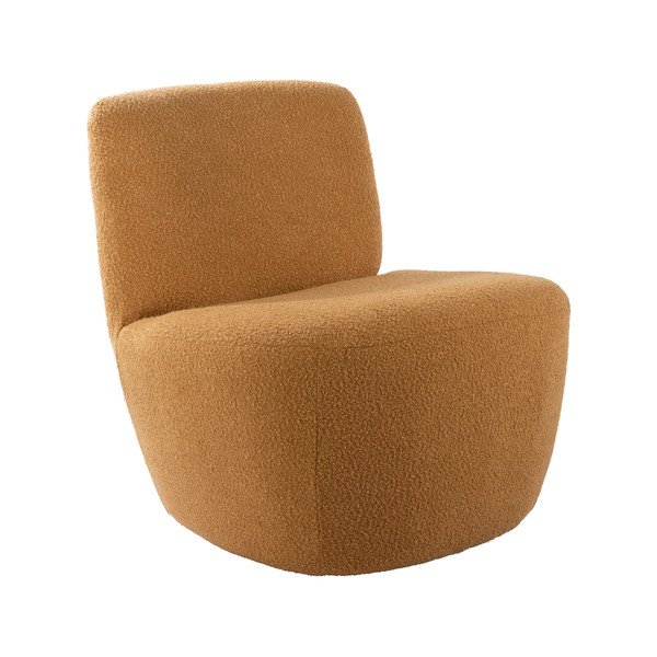 Rumen fotelj iz tkanine bouclé Ada – Leitmotiv