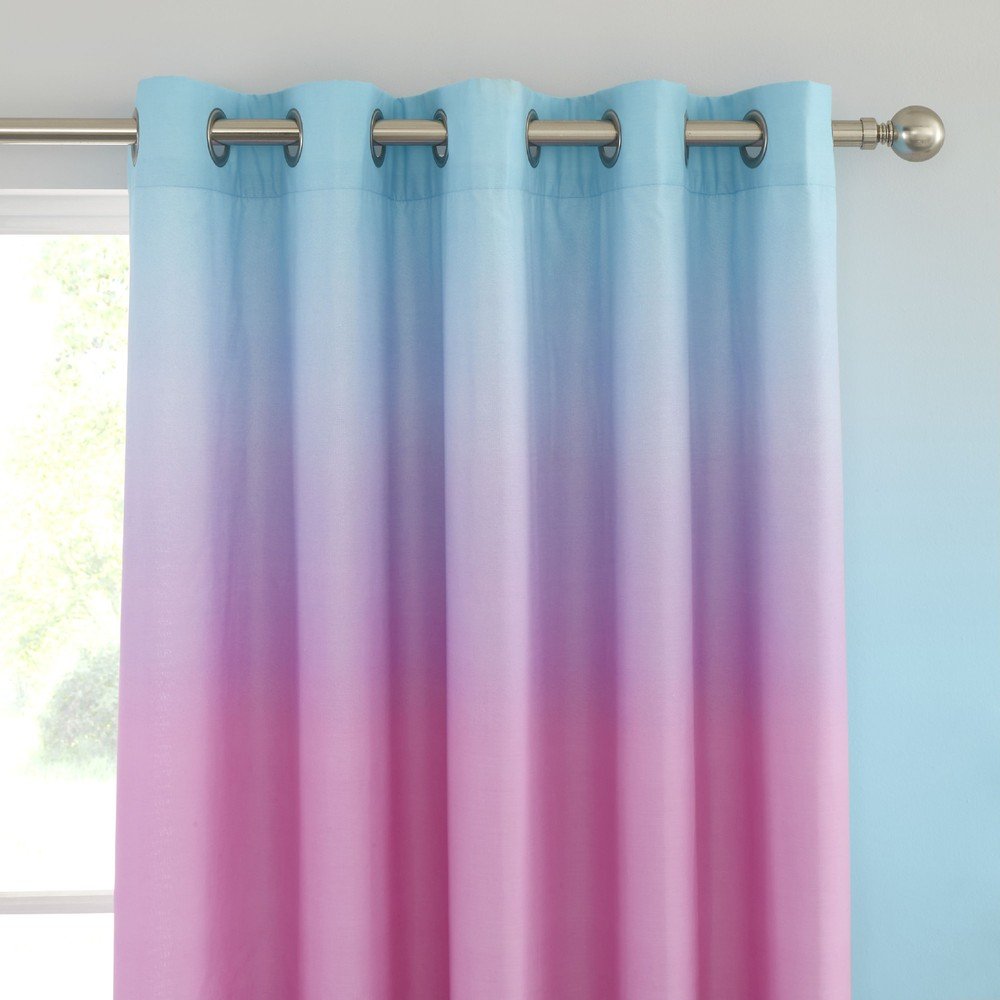 Rožnate/vijolične otroške zavese v kompletu 2 ks 168x183 cm Ombre Rainbow Clouds