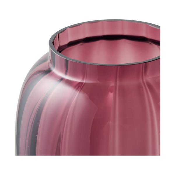 Rdeča steklena ročno izdelana vaza (višina 21 cm) – House Nordic-image-3