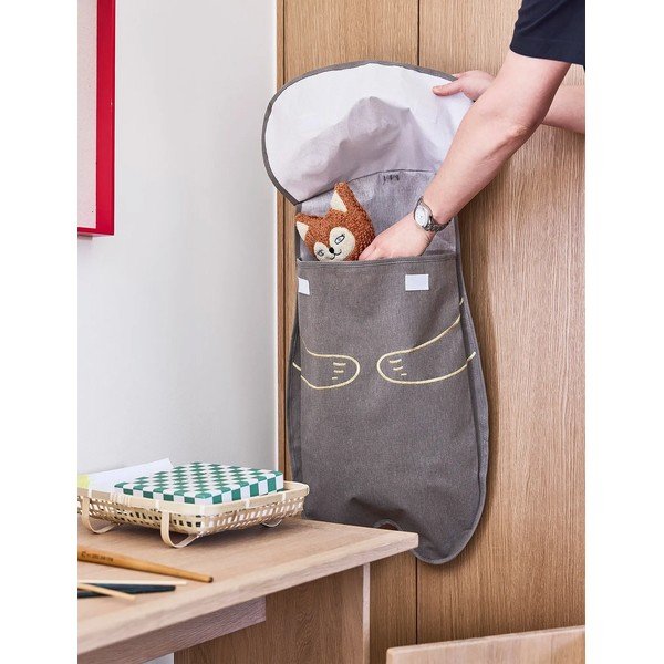 Rjav tekstilni viseči organizator Darling Bear – OYOY Mini-image-2