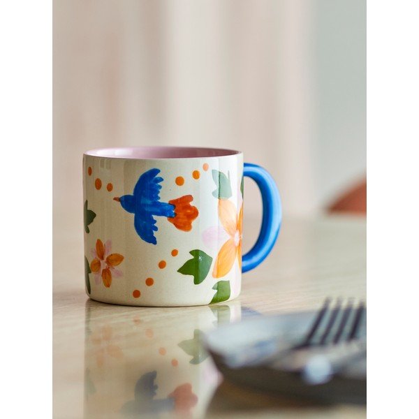 Črne/bež keramične skodelice v kompletu 2 ks 300 ml Maricala – Bloomingville-image-3