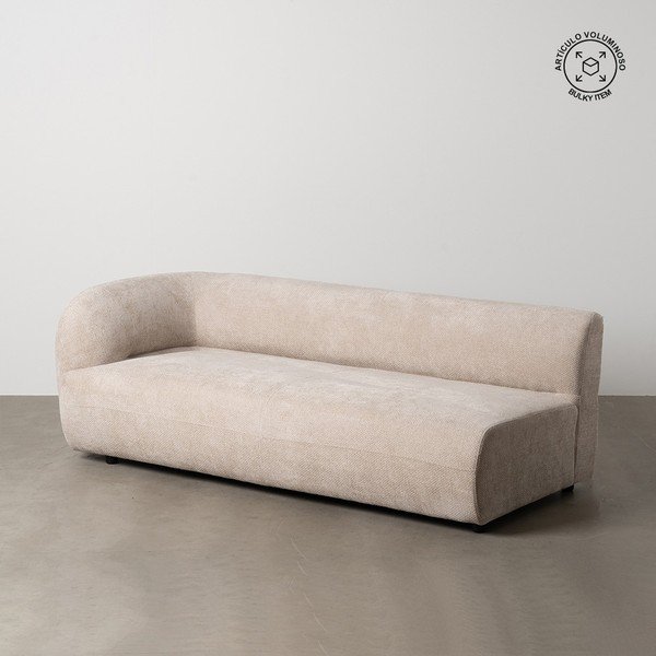 Bež sedežna garnitura iz šenilje levi kot 199 cm Minimal – Ixia-image-1