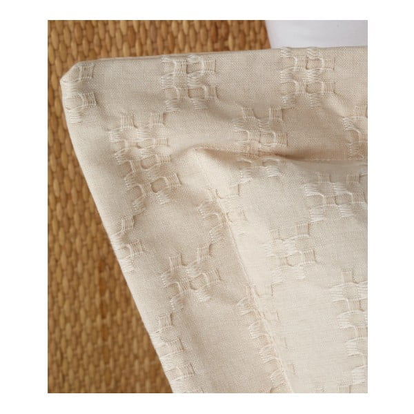 Bež enojna bombažna posteljnina 135x200 cm Waffle Circle – Bianca-image-4